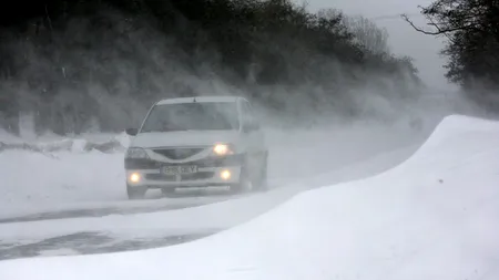 Traficul pe DN 3 în județul Călărași a fost închis din cauza viscolului