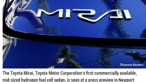 Cum arată și cât va costa Toyota Mirai, automobilul pe bază de hidrogen care va fi vândut la scară largă