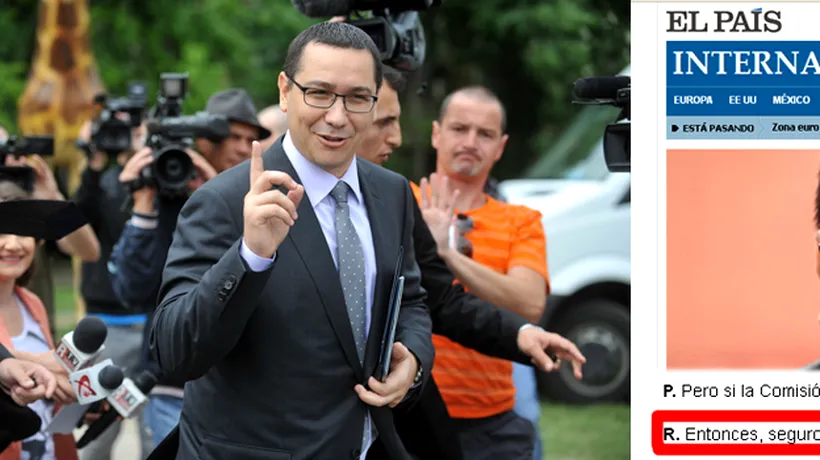 Victor Ponta, în El Pais: Îmi dau demisia în cazul în care Comisia de Etică dovedește că am plagiat