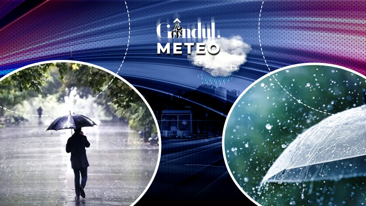 Ploi torențiale, vijelii și grindină, care sunt zonele cele mai afectate. Informare meteorologică de ultimă oră emisă de ANM