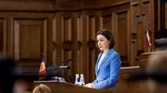 Maia Sandu a început discursul din Parlamentul Letoniei cu poezia „În limba ta”, de Grigore Vieru