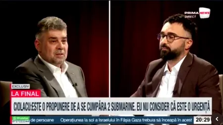 VIDEO | Marcel Ciolacu consideră că România nu are nevoie de două submarine. „Prioritățile sunt altele”