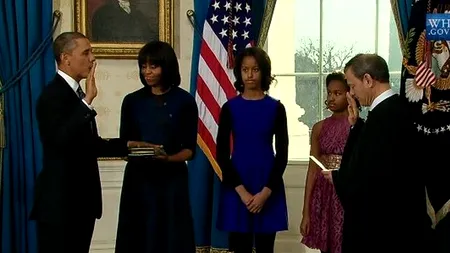 Barack Obama a depus jurământul pentru al doilea mandat de președinte al SUA