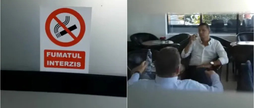 Fost premier, filmat în timp ce fuma într-un loc interzis pe Aeroportul din Timișoara - VIDEO