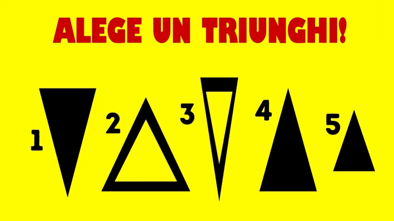 TEST de personalitate | Alege un triunghi dintre cele 5 și vei afla ce fel de om ești, de fapt