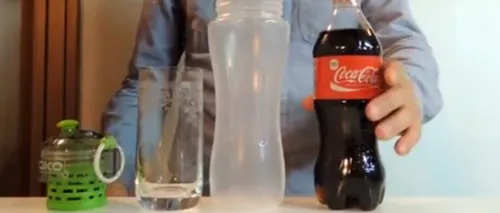 VIDEO. Experiment: ce face acest japonez cu o sticlă de Coca-Cola 