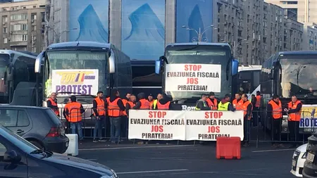 PROTEST FORT în Piața Victoriei. Restricții de circulație în zonă. Care sunt revendicările transportatorilor VIDEO