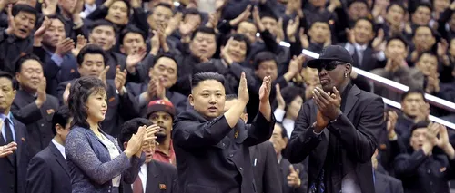 Kim Jong-un și Dennis Rodman au asistat împreună la un meci de baschet