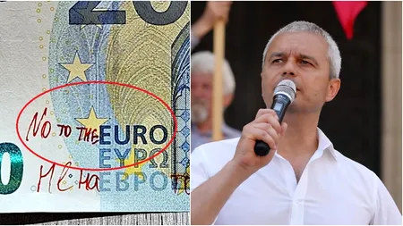 Bulgarii scriu pe bancnotele Euro mesaje de revoltă la adresa UE. Ultranaționalistul Konstantinov: 