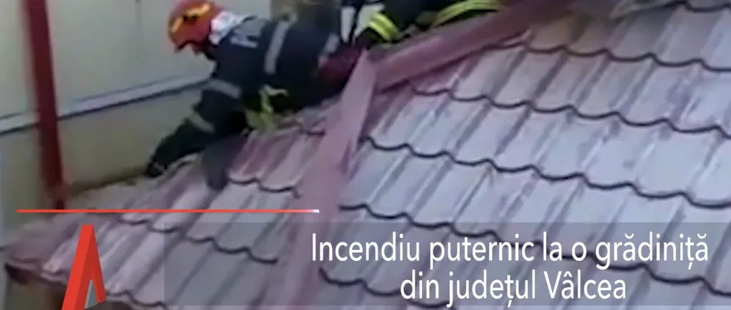 Incendiu puternic la o grădiniță din județul Vâlcea