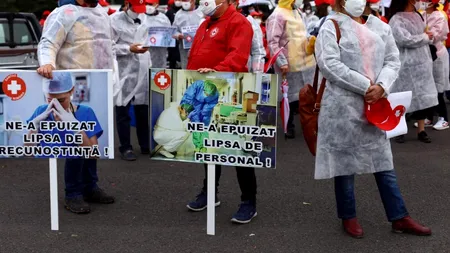 Cadrele medicale sunt disperate! Vor protesta din nou la Ministerul Finanțelor și la Parlament!