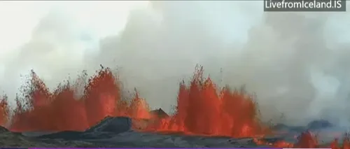Erupția unui vulcan din Islanda a putut fi văzută în timp real, datorită unui site care a oferit imagini LIVE