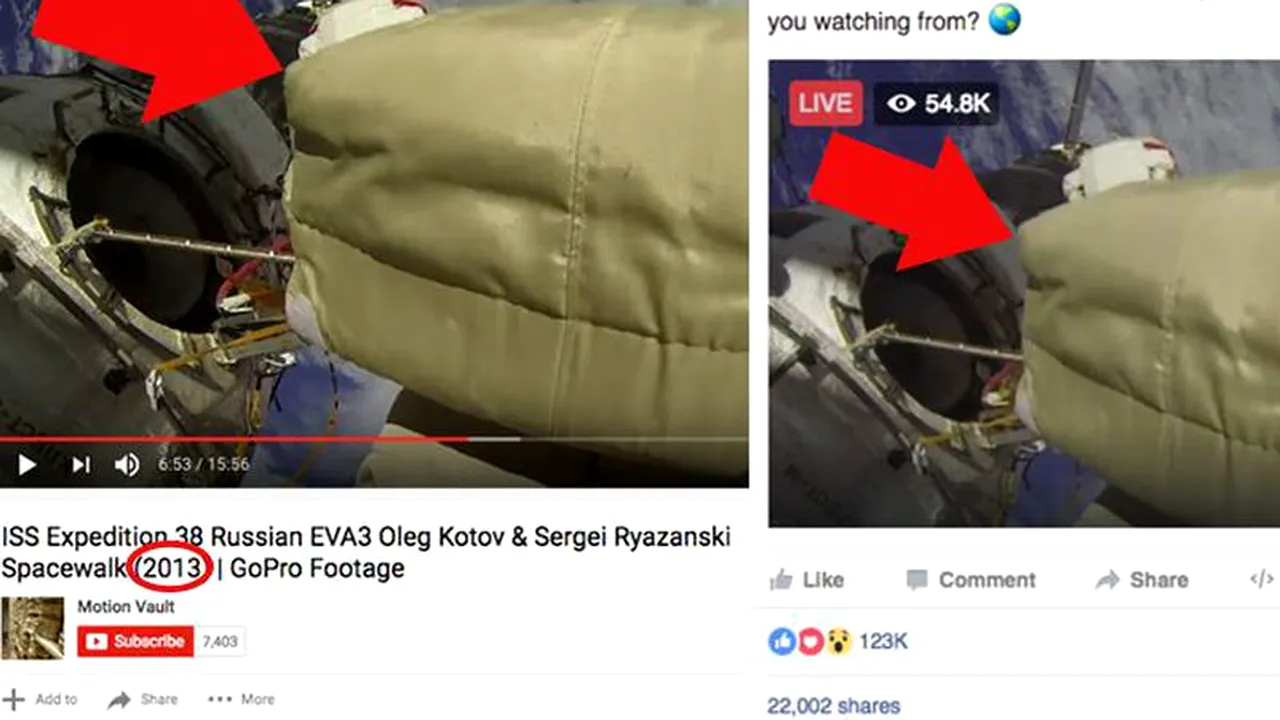 Mashable: Transmisiunea LIVE de la Stația Spațială Internațională a fost de fapt un fals