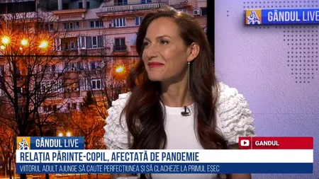 GÂNDUL LIVE. Urania Cremene, expert în parenting: „Trebuie să înțelegem că cei mici nu ne aparțin” | VIDEO