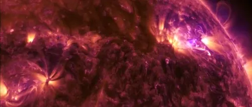 Imagini spectaculoase difuzate de NASA din timpul unei erupții solare