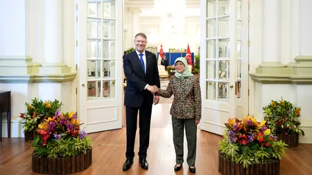 Klaus Iohannis, întrevedere cu președintele Republicii Singapore, Halimah Yacob