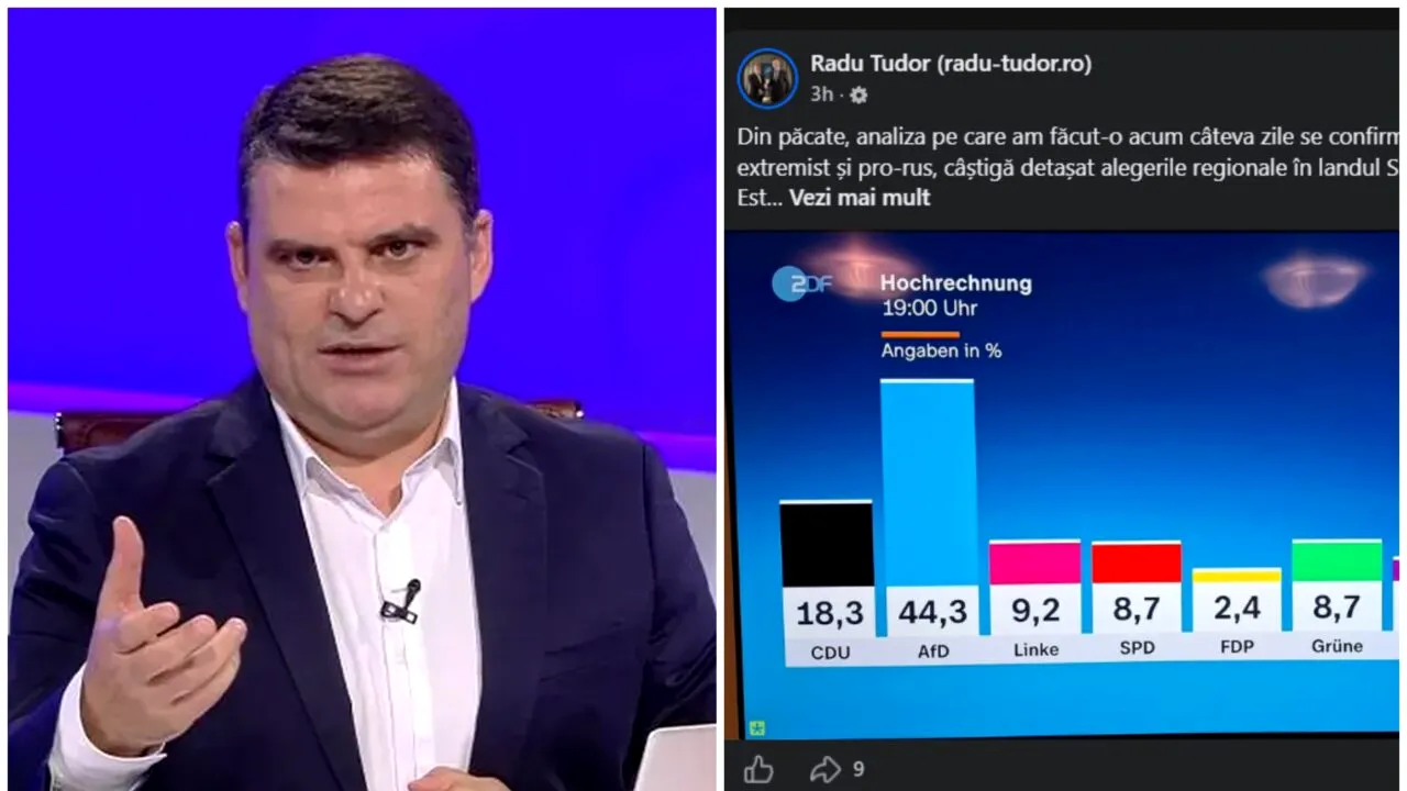 Poate vă sună cunoscut. Radu Tudor dă vina, pentru victoria AfD din Germania, pe ruși