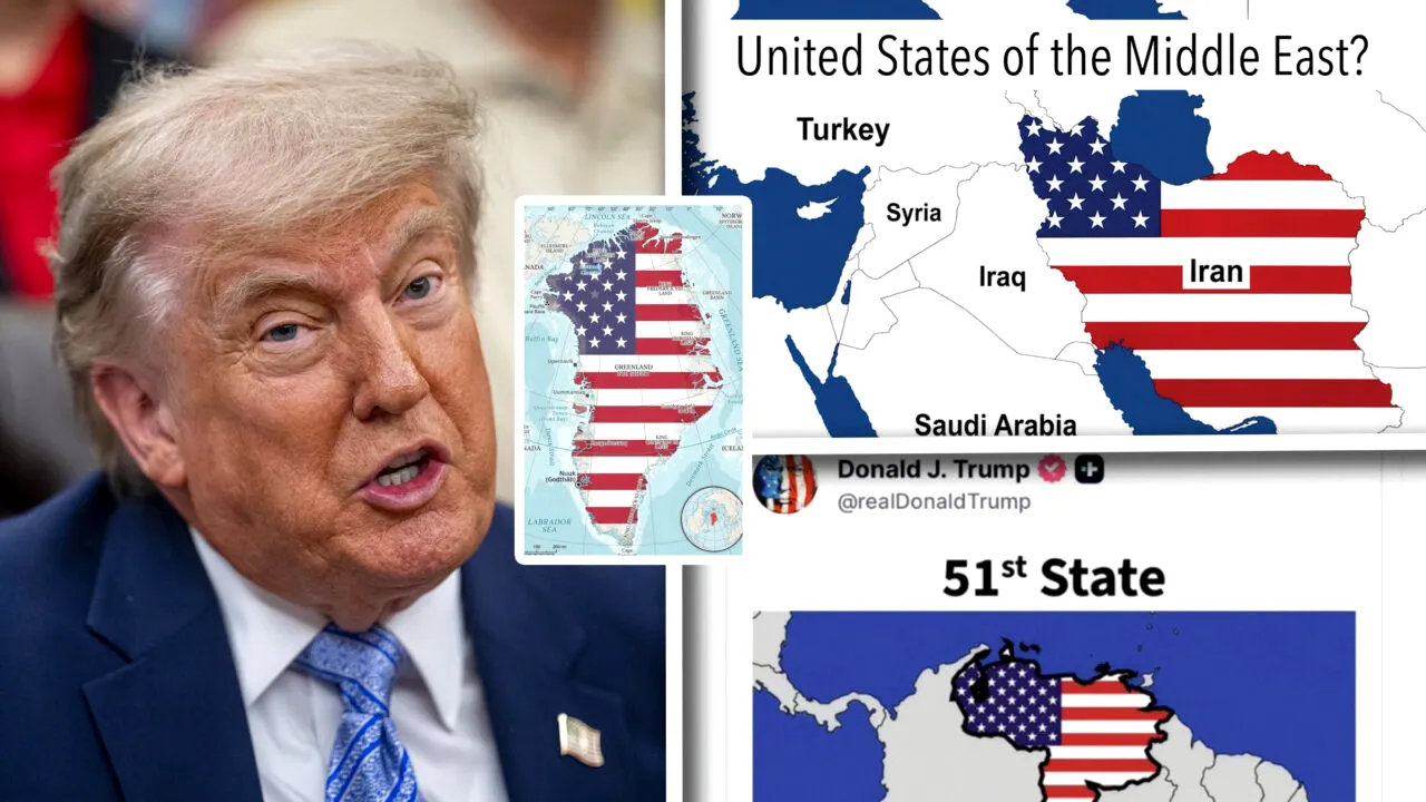 Trump amenință Iranul cu o hartă provocatoare: „Statele Unite ale Orientului Mijlociu”. Gesturi similare au fost făcute și cu Venezuela și Groenlanda