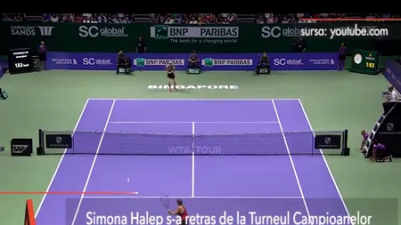 HALEP s-a retras de la TURNEUL CAMPIOANELOR, din cauza problemelor de sănătate