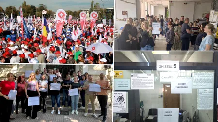 România, blocată de proteste. Legea salarizării scoate în stradă asistenții medicali, angajații ANAF și ai Trezoreriei fac grevă spontană