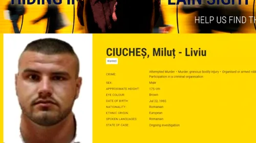 Un român, pe lista celor mai periculoși infractori din Europa