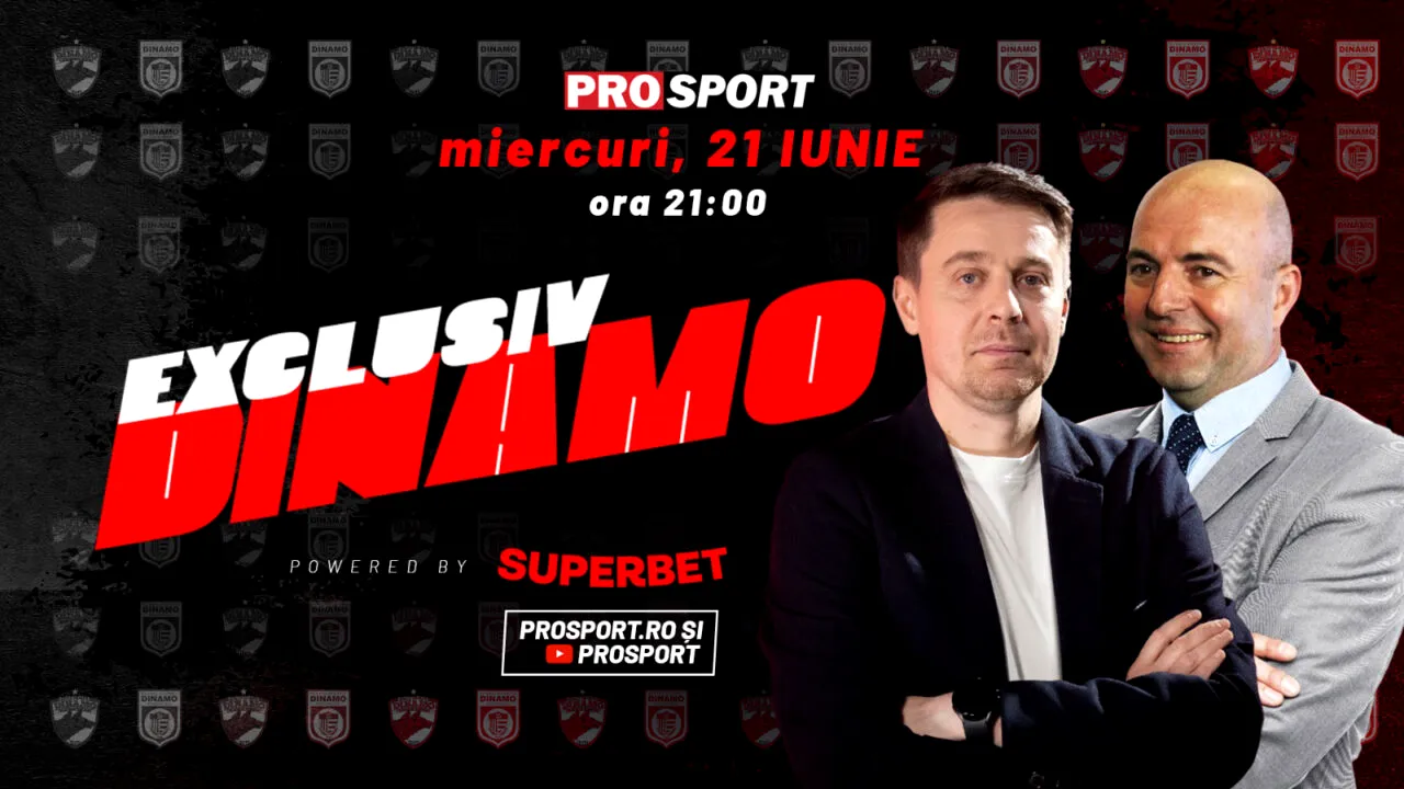 Miercuri, 21 iunie, a treia ediție de EXCLUSIV DINAMO! Dorin Iacob, administratorul Red & White, invitat în platou alături de Cătălin Mureșanu