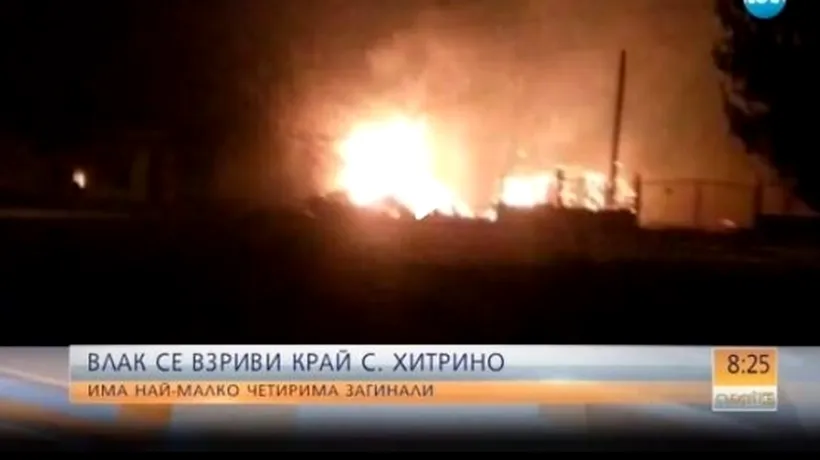 7 morți, după ce un tren cu propan a explodat în Bulgaria. Cisternele erau deținute de o companie românească