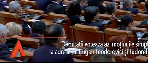 Deputații votează moțiunile simple la adresa lui Eugen Teodorovici și Tudorel Toader