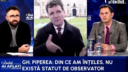Gheorghe Piperea îl laudă pe Nicușor Dan: E bine că merge în SUA/Suntem într-o relație congelată cu administrația Trump