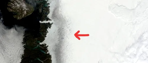 Imaginile din satelit au scos la iveală o zonă misterioasă în Groenlanda. Cercetătorii caută acum explicații