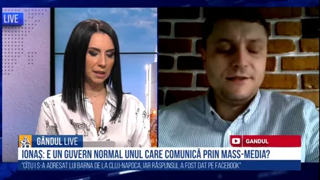GÂNDUL LIVE. Vladimir Ionaș, sociolog: „Declarațiile de astăzi ale lui Vlad Voiculescu alimentează teoriile conspirației” | VIDEO