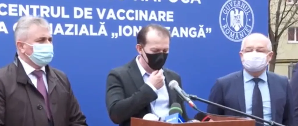 VIDEO - Florin Cîțu: Vom avea centre de vaccinare drive-thru cu Pfizer și vom transforma mai multe centre AstraZeneca în Pfizer