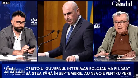 Avertismentul lui Cristoiu: Bolojan va sta până în septembrie/Asta-i misiunea, să facă dezastru cu PNRR