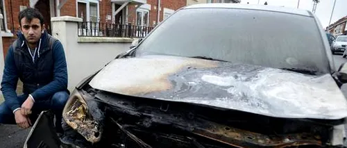 Mașina unei familii de români din Belfast, incendiată într-un „atac rasist