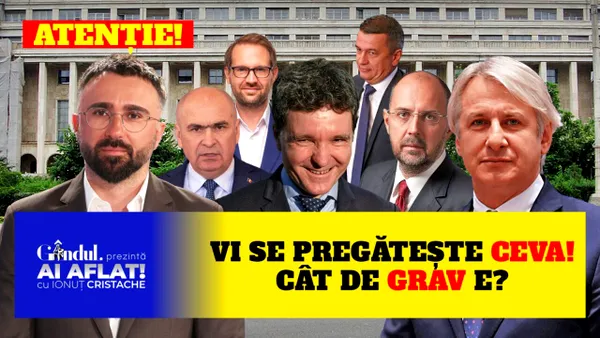 POLL „Ai Aflat! cu Ionuț Cristache”: „Se vor înțelege PSD, PNL, USR, UDMR și Nicușor Dan pe pachetul de austeritate?”