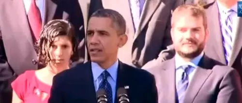 VIDEO. Incident în timpul discursului președintelui Barack Obama. Asta se întâmplă când vorbesc prea mult