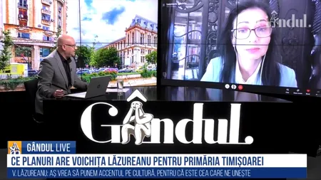 Voichița Lăzureanu, prima femeie candidat la Primăria Timișoara, vorbește la GÂNDUL LIVE despre proiectele pe care vrea să le implementeze: Înființarea Intitutului Oncologic Timișoara ar fi prioritate absolută! - VIDEO