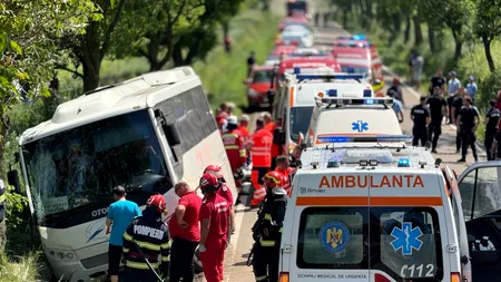 Plan ROȘU de Intervenție în Botoșani, după ce un autocar s-a răsturnat