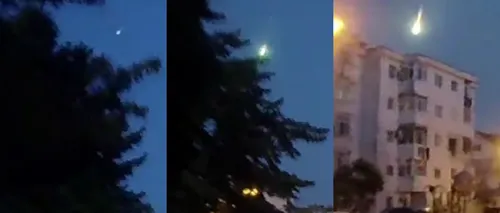 VIDEO | Un meteorit a luminat puternic cerul României. Autoritățile au intrat în alertă atunci când s-a auzit explozia!