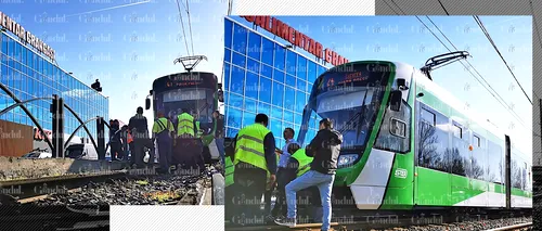 Circulația pe linia tramvaiului 41 a fost blocată timp de două ore din cauza unei avarii