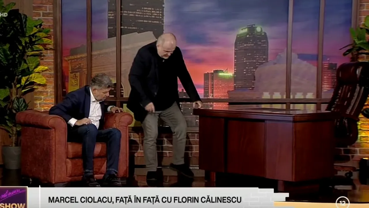 VIDEO | Marcel Ciolacu, „atacat” de un gândac urât mirositor în emisiunea lui Florin Călinescu: „Să nu vă mișcați...”