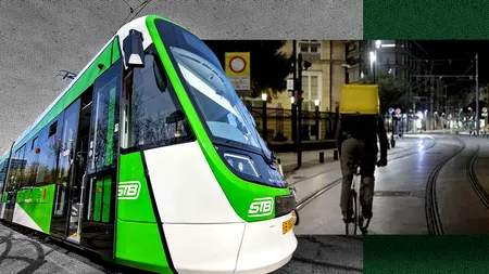 Vatman STB, după ce două femei s-au lovit cap în cap în tramvai: Ce vină am că iese un livrator „kamikaze” în față? Mulți călători nu se țin de bare