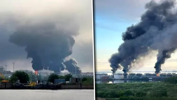 Ucraina a bombardat Sankt Petersburg. Un terminal petrolier a luat foc