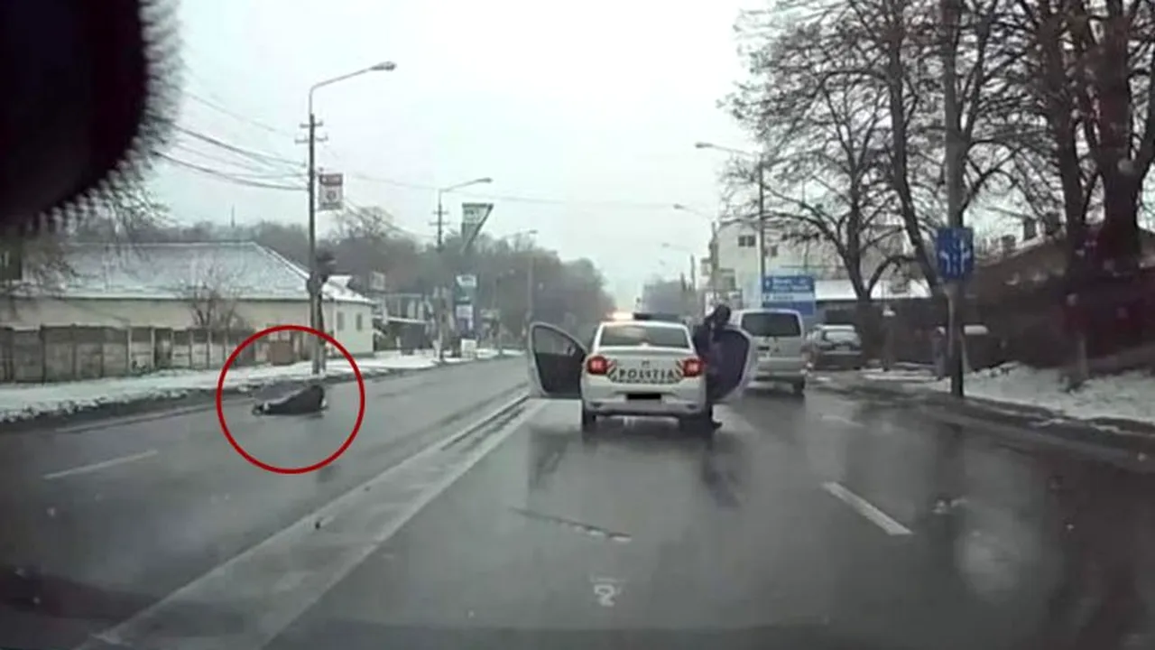 Un echipaj de poliție a salvat un bărbat aflat într-o criză de epilepsie căzut în mijlocul străzii