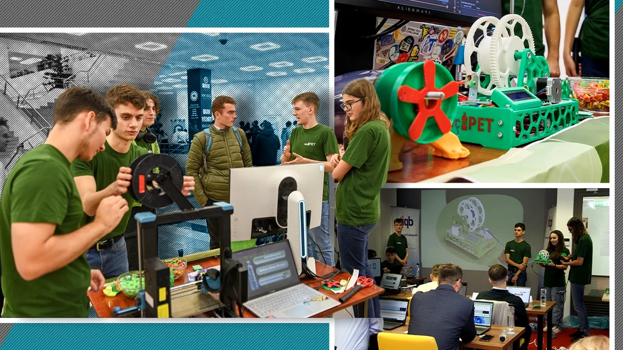 Invenție REVOLUȚIONARĂ. Povestea tinerilor care transformă Pet-uri în plastic pentru imprimante 3D. 