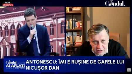 Crin Antonescu ironizează gafa lui Nicușor Dan din Danemarca: „Mi-e rușine de momentul când Macron îl duce de mână pe președintele României”