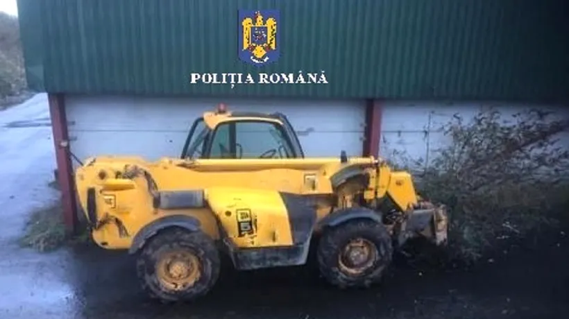 FOTO | Utilaj furat din Marea Britanie, în valoare de 30.000 de euro, descoperit în România. Unde a fost găsit și cum fusese adus în țară