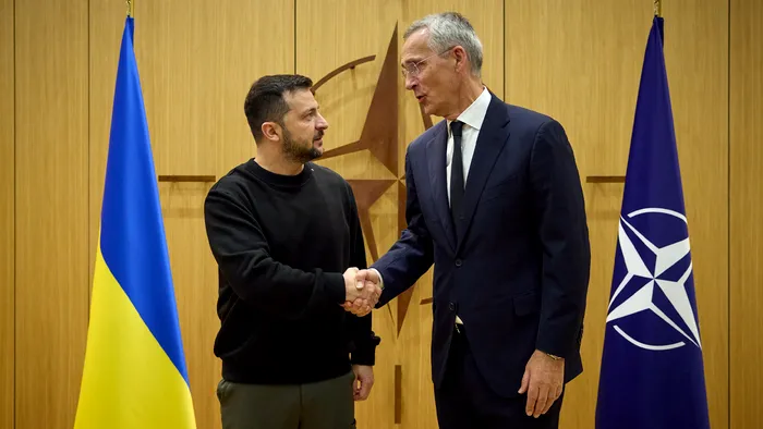 Volodimir Zelenski, întânire cu Jens Stoltenberg, Bruxelles - 11 octombrie 2023