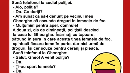 Bancul de luni | Sună telefonul la sediul Poliției