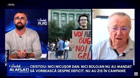 Ion Cristoiu: „Nicușor Dan și Ilie Bolojan nu au mandat să reducă DEFICITUL bugetar”